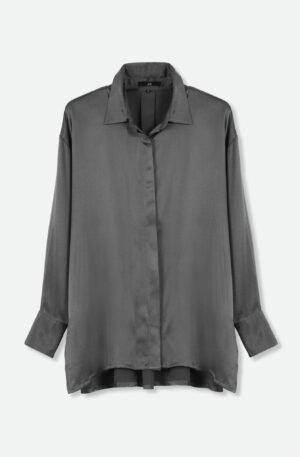 ADRIA SHIRT IN STRETCH SILK CHARMEUSE