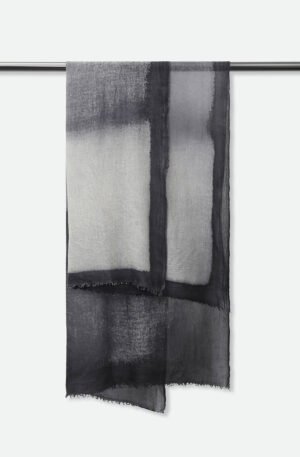 CHARCOAL SCARF IN HAND DYED CASHMERE