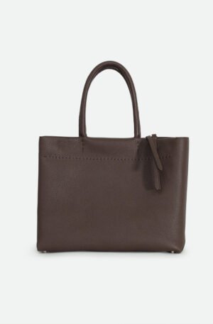 MARCEL HANDBAG IN ITALIAN LEATHER CHOCOLATE