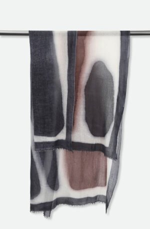 TOASTED PECAN SCARF IN HAND DYED CASHMERE